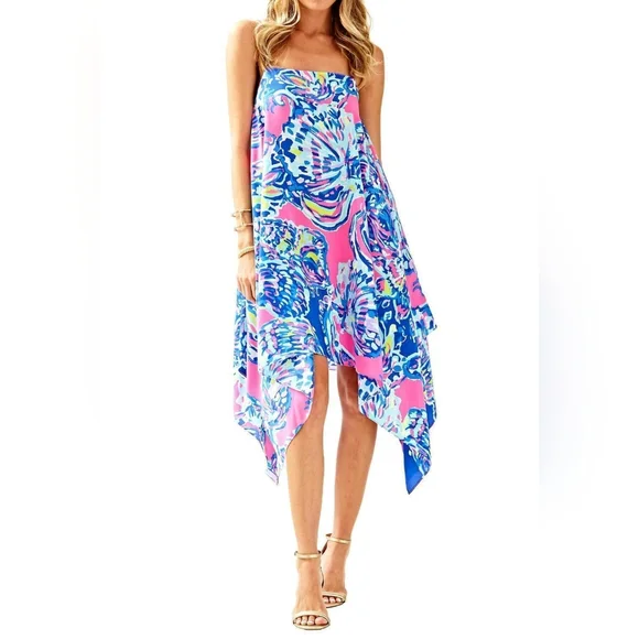 🦄VERY HTF Lilly Pulitzer🦄 - Kimi Silk Dress - Picture 3 of 15